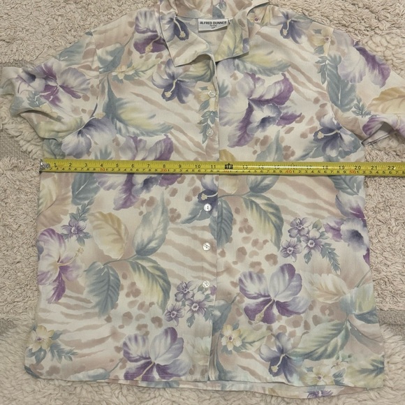 Alfred Dunner Floral button down  Blouse Size 12P - Picture 7 of 8
